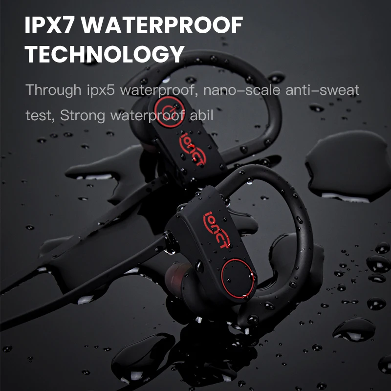 IONCT IPX7 водонепроницаемые 5 0 Bluetooth наушники с шумоподавлением HiFi стерео