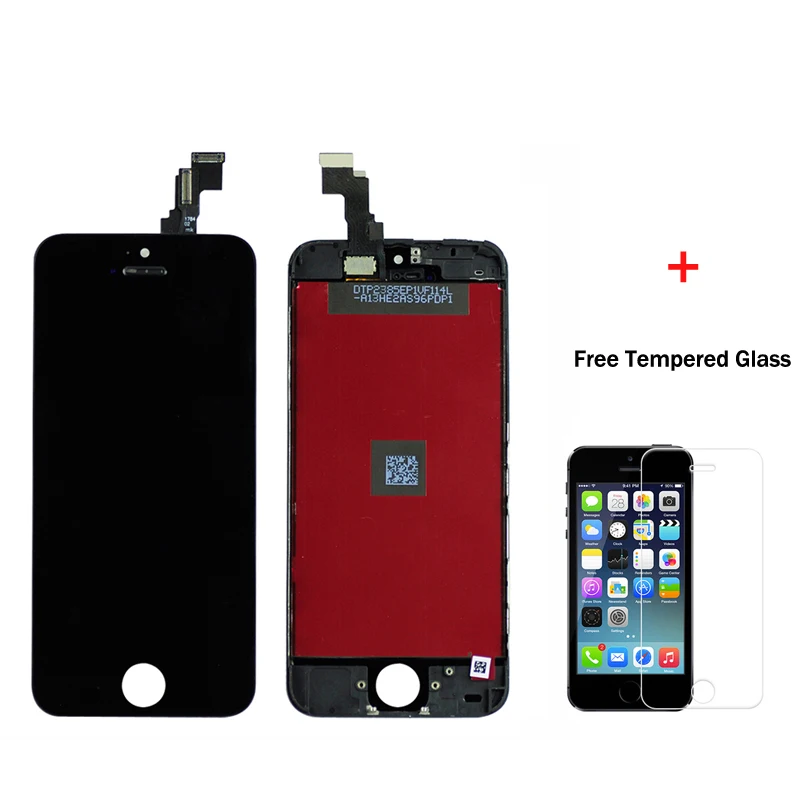 AAA качественный ЖК дисплей для iPhone 5 5S 5C с сенсорным экраном запасная сборка