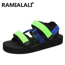 Мужские сандалии; пляжные летние сандалии-гладиаторы с открытым носком; мягкая повседневная мужская обувь на нескользящей подошве; светильник; большие размеры 36-46