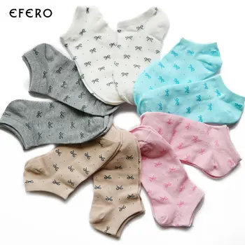 

7Pairs Ladies Ankle Socks Women Socks Calcetines Mujer 3D Printed Socks Short Meias Femininas For Girls Women's Sock Sokken