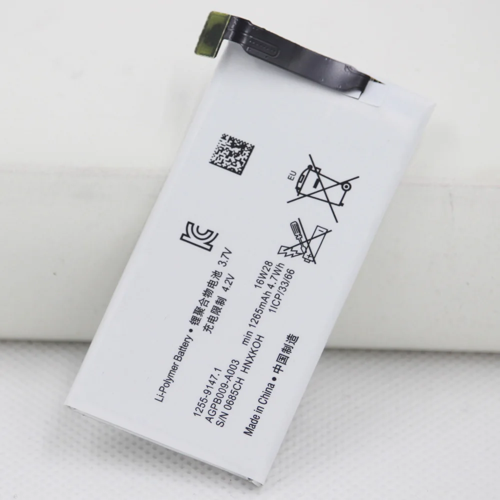 20 шт./лот 1265 mAh Батарея для sony Ericsson st27i ST27a, Xperia заранее Xperia go AGPB009-A003 встроенный Батарея