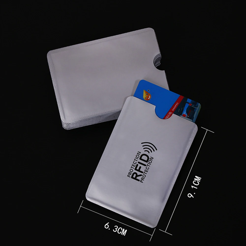 3pcs/ Anti Rfid Wallet Blocking Reader Lock Bank Card Holder Id Bank