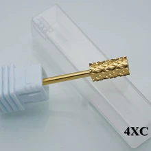 Очень хорошего качества! Твердосплавное золотое покрытие ногтей сверло небольшое сверло для электрических маникюрные машинки пилочки для педикюра Инструменты для ногтевого салона