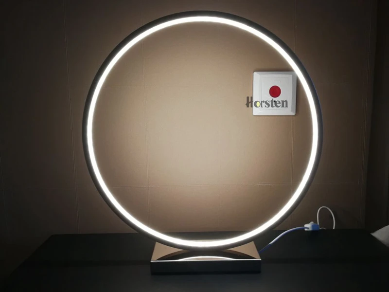 Horsten Nordic Creative Art Decortaion Dimmable LED Table Lamp Minimalism Modern Round Desk Table Light Bedside Lamp Gift (1)