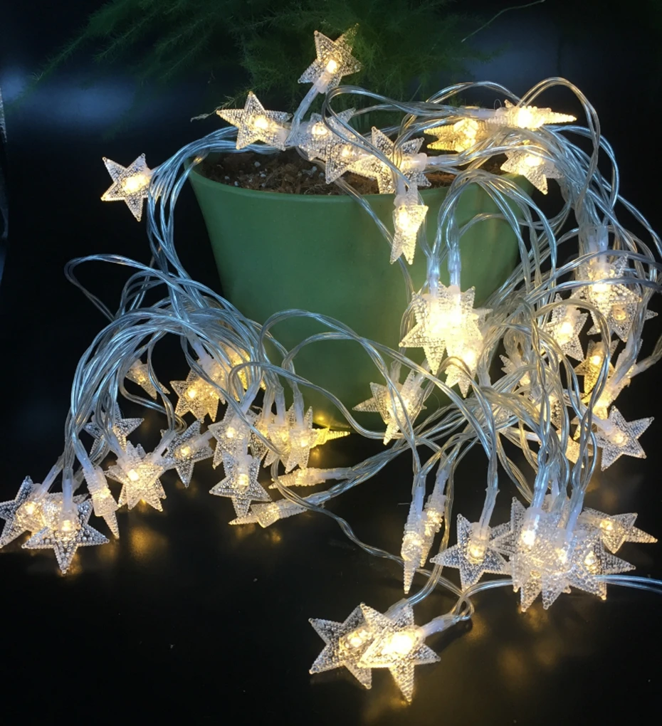 YINGTOUMAN 5 шт./лот 20LED USB в форме звезды рождественские огни украшения струны мигалка Освещение Сад праздник звездное небо лампа 3 м