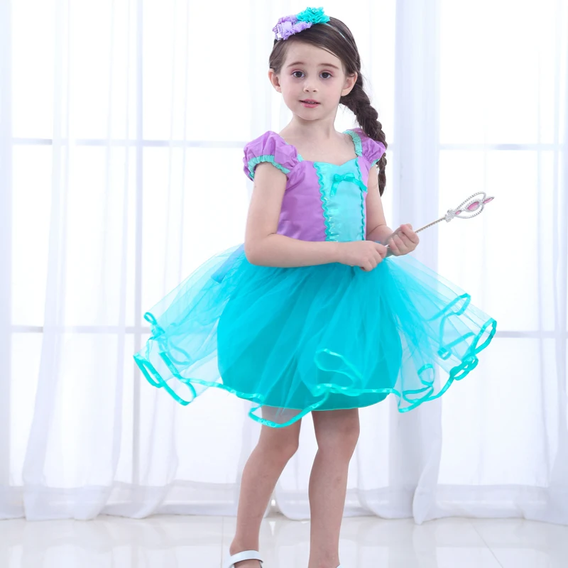 

Girls Ariel little Mermaid Princess Dress Costumes Cosplay For Children Birthday Gift Party Carnival Fancy Fairy Costume