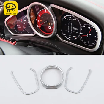 

CARMANGO Auto Car Dashboard trim instrument panel trim cover stickers cover Interior Accessories For Porsche Cayenne 2018