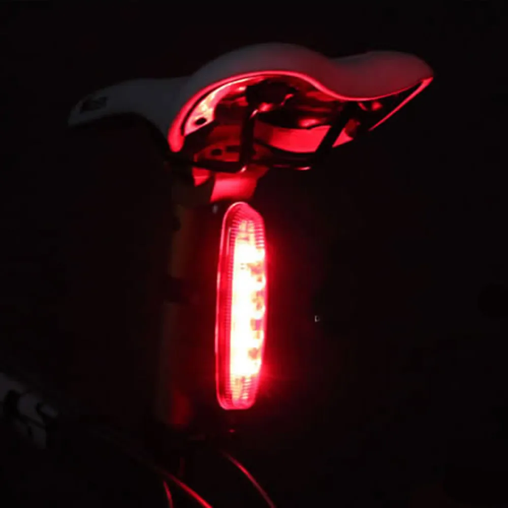 Модный дизайн, светильник на заднее сиденье для горного велосипеда, 5 светодиодный Предупреждение красный задний светильник, Ультра-яркий водонепроницаемый задний светильник
