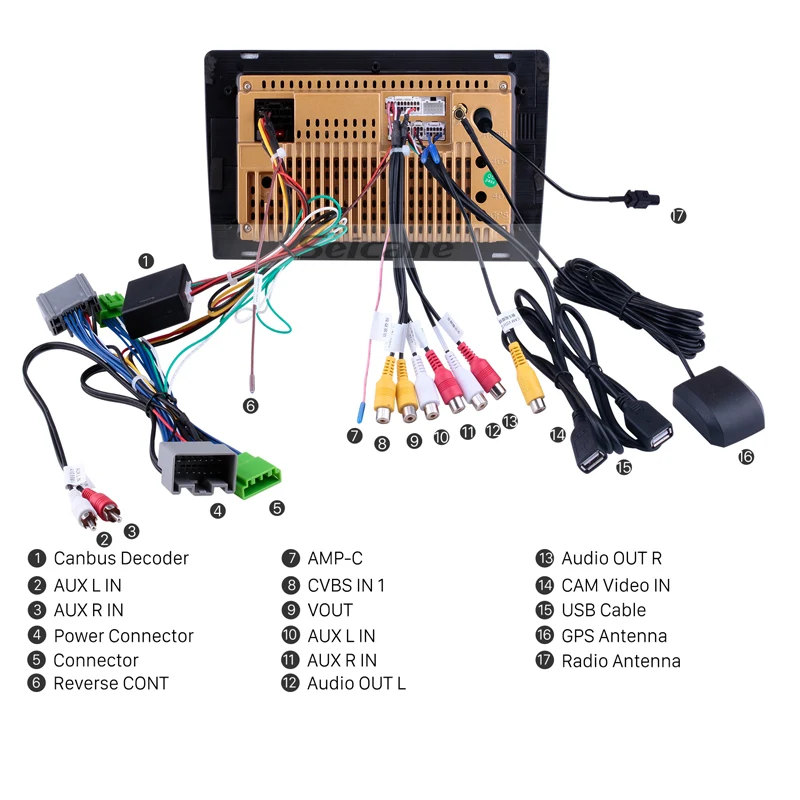 Top Seicane 2DIN Android 8.1 9" Car Radio RDS Bluetooth Multimedia Player GPS Navigation For 2004 2005-2014 Volvo XC90 With 8-Core 3