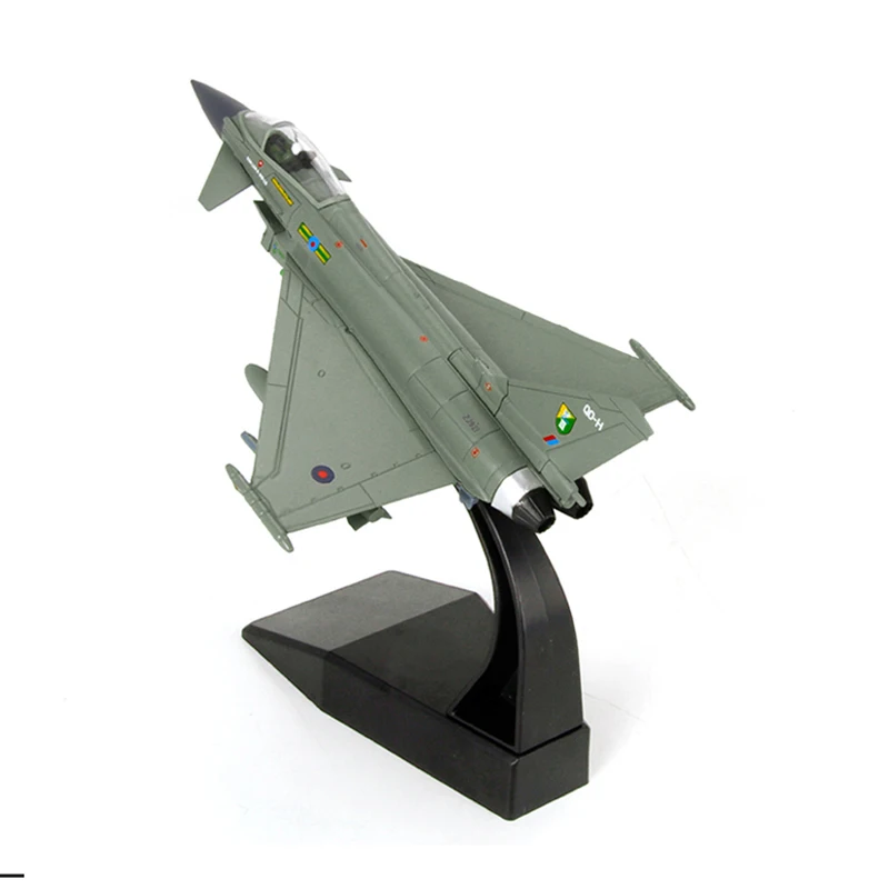 Коллекционная 1/100 весы сплав литья под давлением Тайфун истребитель EF-2000 Военная Униформа самолета украшения модель самолета для веер