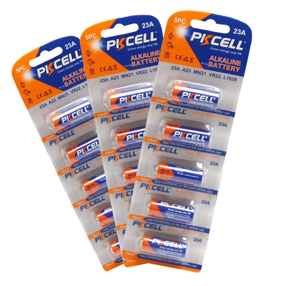PKCELL 30 шт. A23 батареи 6 упаковок 12В 23А Замена A23BP 23 MN21 23GA 23AE 21/23 L1028|Батарейки| |