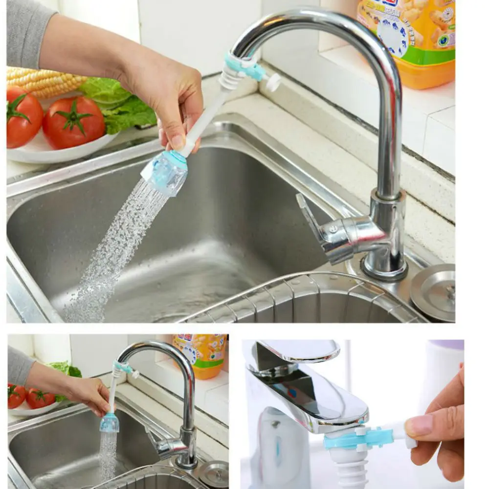 

360 Degree Swivel Adjustable Nozzle Spout Water Saving Kitchen Tap Hose Faucet Aerator