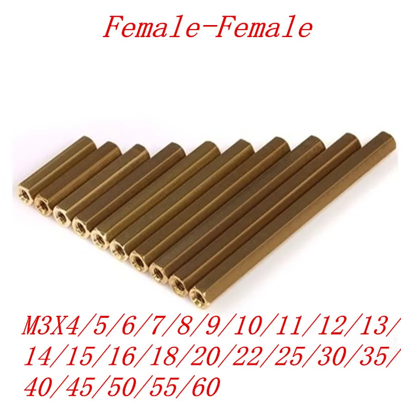 M3 female Female Brass Standoff Spacer M3 (4-60) Copper Hexagonal Stud Spacer Hollow Pillars m3*4-60mm M3 female Female Brass Standoff Spacer M3 (4-60) Copper Hexagonal Stud Spacer Hollow Pillars m3*4-60mm