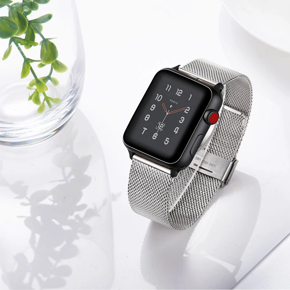 Миланский ремешок для часов для Apple Watch 38 мм 42 мм из нержавеющей стали, золотистый, для женщин и мужчин, сменный мужской т-браслет, ремешок для iwatch 1 2 3 4 5