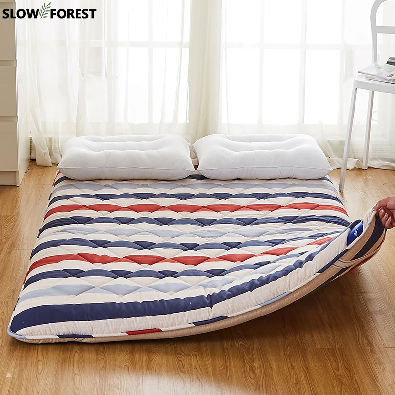 Slow Forest Queen Mattress Tatami Mat 6cm Thickness for Bedroom Sleeping on Floor Mat Folding Mats Without Pillows Cushion
