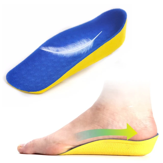 1 Pair Height Increasing Heel Lift Half Insoles In Sock Pad 2cm High