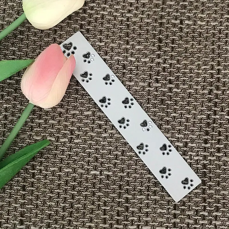 Тиснение Love Paw печать Нижняя пластина DIY Металлические трафареты скрапбукинга