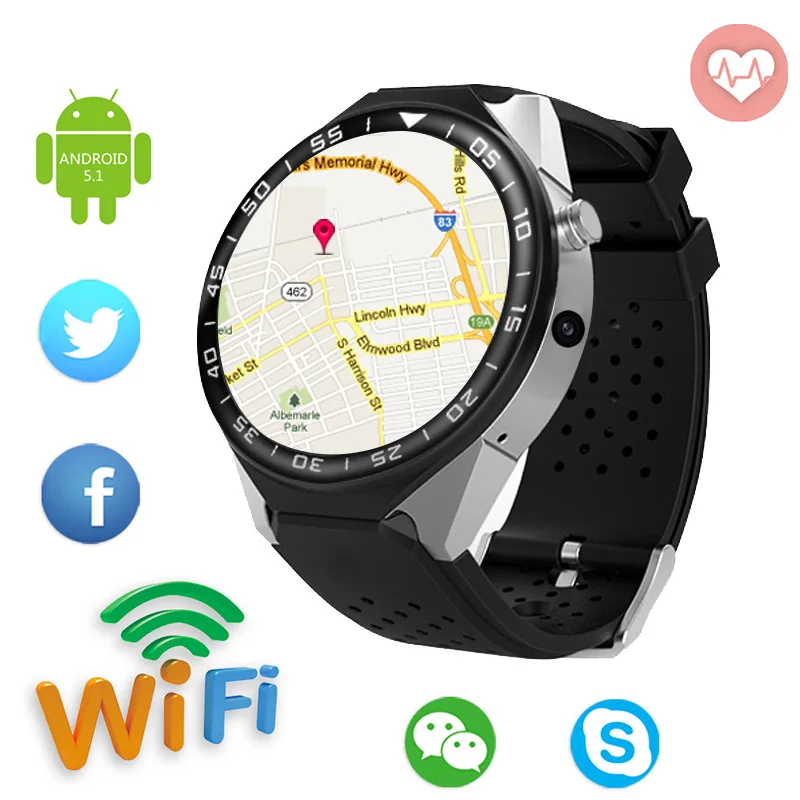 S99C Android 5 1 OS 2 Гб + 16 Смарт часы Электроника 39 дюймов Mtk6580 SmartWatch телефон Поддержка 3G