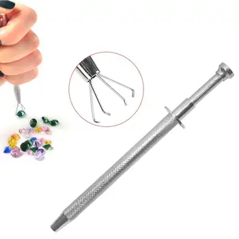 

Stainless Steel Gem Holder Prong Tweezer Catcher Grabber Pick-up Repair Tool Equipments Tweezers
