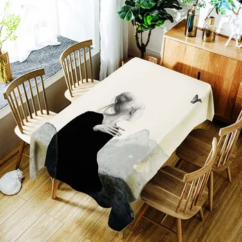 

Meijuner Tablecloth Warm Portrait Table Cover Digital Printed Polyester Waterproof Table Cover For Coffee Home Wedding Decor
