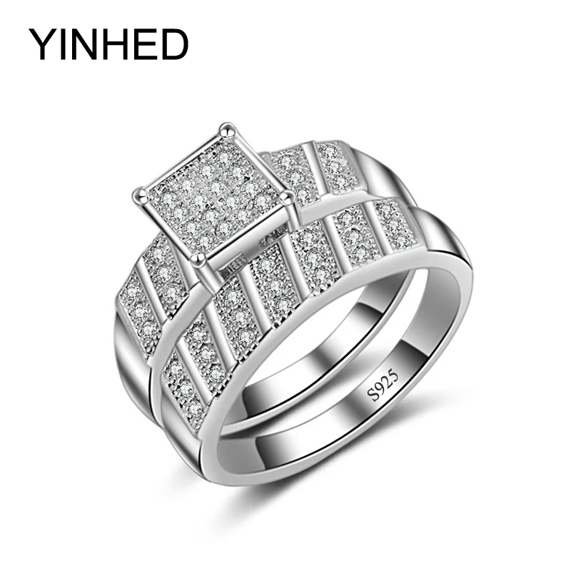 90 sale yinhed princess cz diamant engagement ring set 925 sterling silver jewelry rings for - Wedding Rings On Sale 90 sale yinhed princess cz diamant engagement ring set 925 sterling silver jewelry rings for - Wedding Rings On Sale
