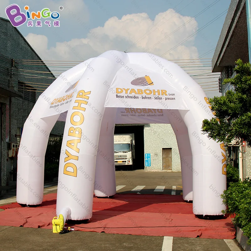  Factory outlet customized economic 6x6x4.5mH inflatable white 5 legged tent for event etc with spid