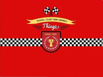 

Custom Retro Red Race Car Ferrari Flag photography backgrounds High quality Computer print party backdrop