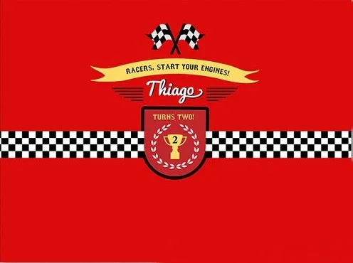 Custom Retro Red Race Car Ferrari Flag photography backgrounds High quality Computer print party backdrop