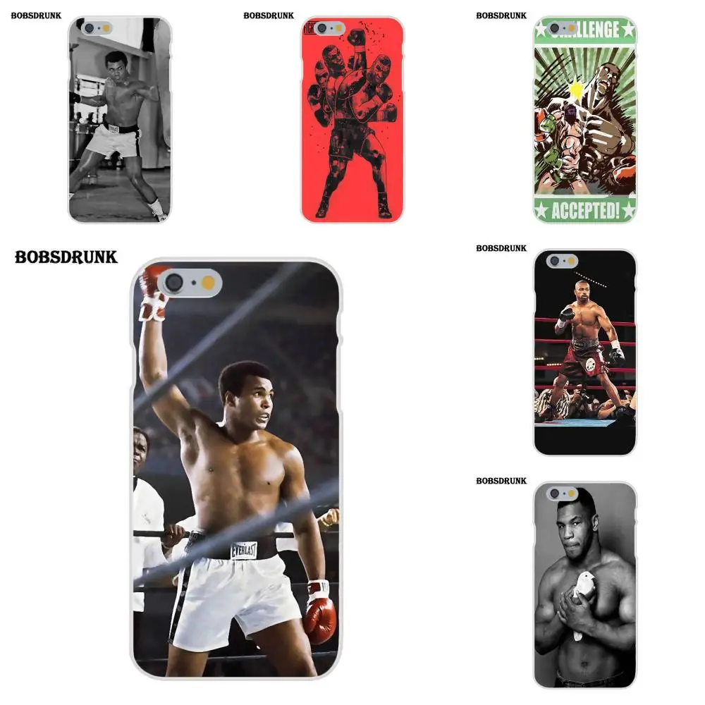 

EJGROUP TPU Cell Phone Case Cover Tyson Punch Ring Boxing Sports For iPhone 4 4S 5 5C SE 6 6S 7 8 Plus X