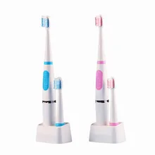 Ультразвуковая электрическая зубная щетка с таймером для взрослых, без подзарядки, ультра Звуковая электронная зубная щетка с 2 запасными головками для зубных щеток
