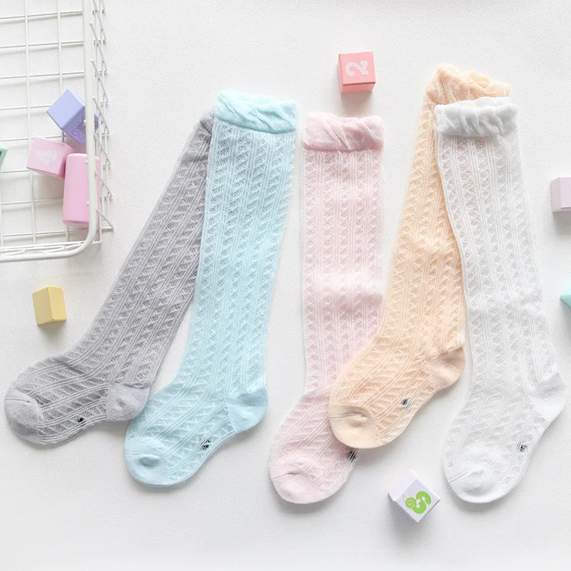 

High Quality Baby Mesh Socks Newborn Toddler Cotton Knee Socks Baby Girls Boys Long Socks Infant Anti-mosquito Knee High Sock