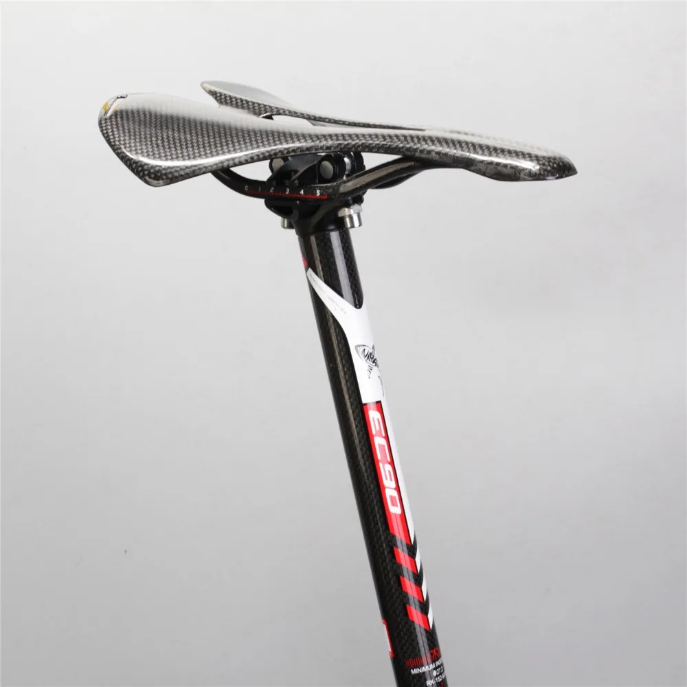 EC90 3K Carbon MTB Bike Seatpost Double Nail Road Bicycle Seatpost Carbon Fibre Bike Seat Post Ultralight Cycling Seat Tube (11)