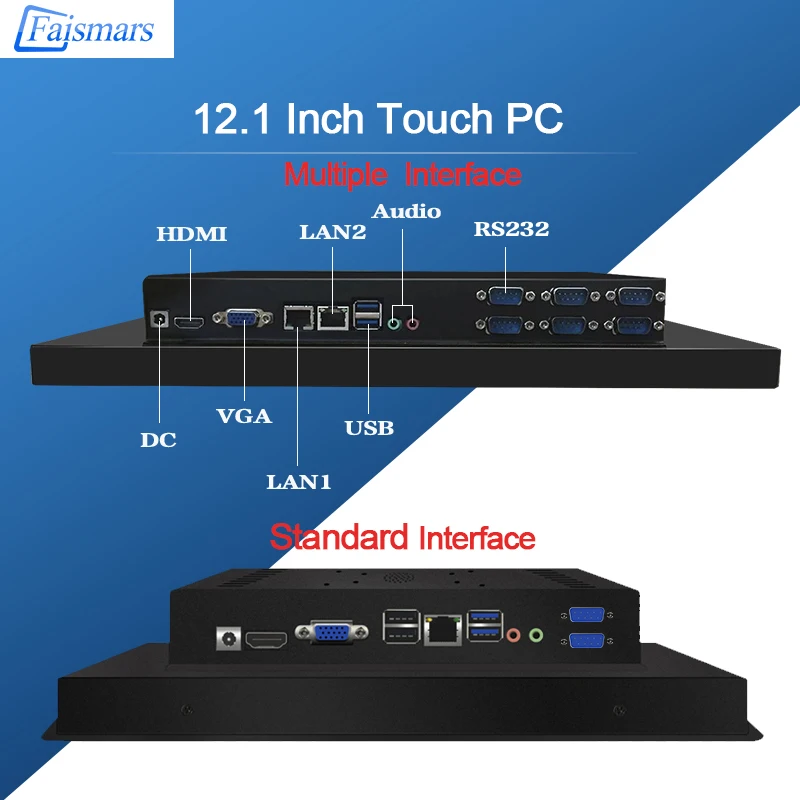 Faismars OEM ODM моноблок ПК intel I3 4025U двухъядерный 12 1 дюймовый резистивный/емкостный