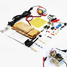 Updated version DIY LM317 Adjustable Voltage Power Supply Board Learning Kit with case learn kit free shipping