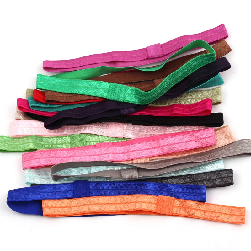 

32colors DHL Free shipping 1250pcs/lot Shimmery Elastic Headband with loop for baby and children adults