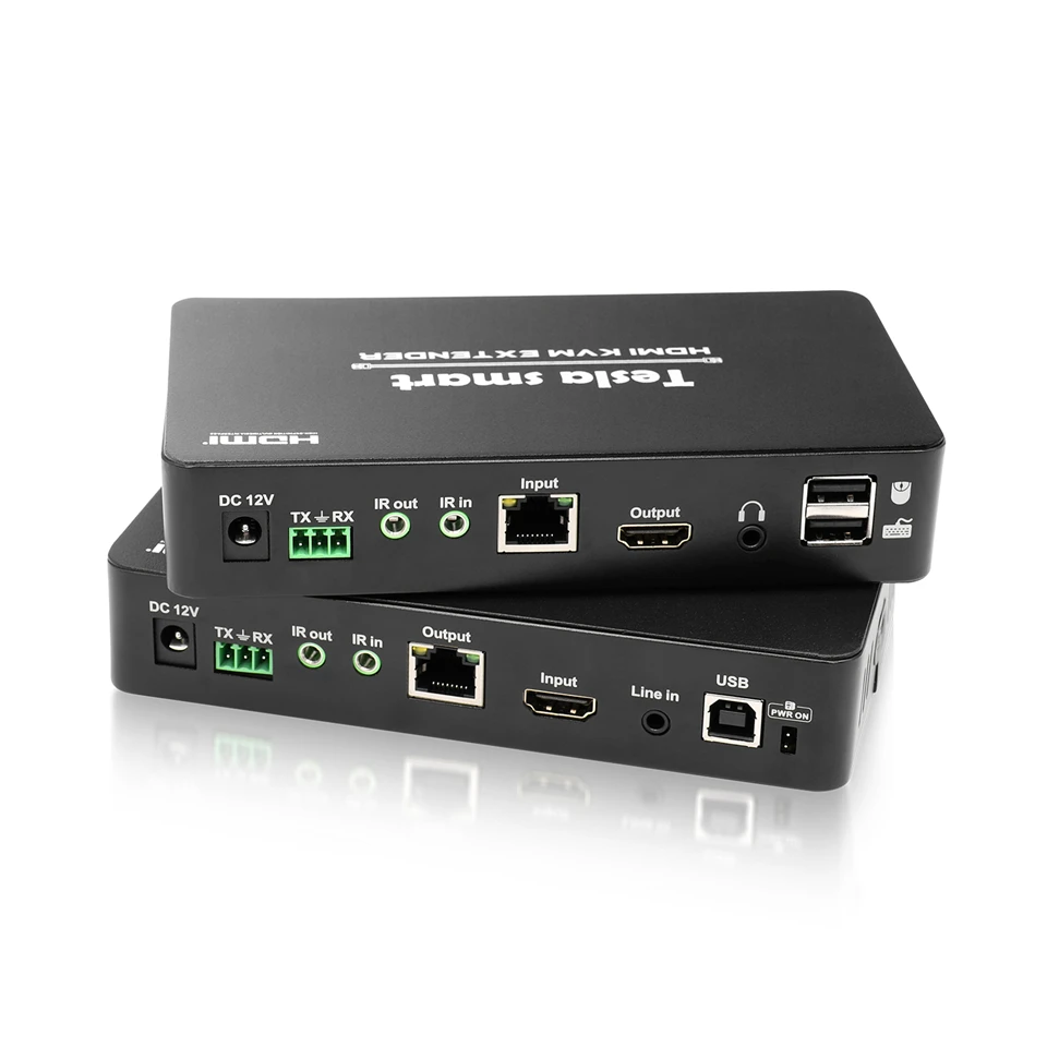 Tesla smart Multi-function PoC HDMI KVM Extender 150 м HDMI KVM + аудио удлинитель по CAT5e/6 (1 удлинитель TX + 1 удлинитель RX)