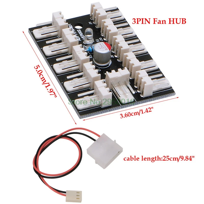 10-Way 3-Pin PWM Fan Hub PC cpu хост игровой чехол для водяного охлаждения сплиттер адаптер C26