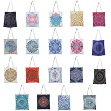 Модная 19 видов стилей Холщовая Сумка через плечо Экологичная хозяйственная сумка 36x41 см
