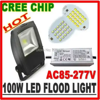 

AC85 - 277V 100W CREE LED Flood Light PF0.99 CREE Chip Lamp Outdoor Lighting Ip65 waterproof led outdoor lighting