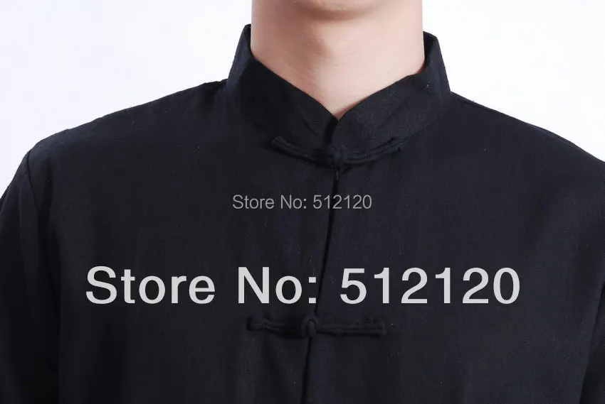 Shanghai Story Long Sleeve Chinese Traditional clothing solid Cotton and linen shirt mandarin collar kung fu shirt for man