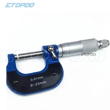 0-25 мм окрашенная Рамка наружный микрометр 25 мм Микрометр 3 шт./партия