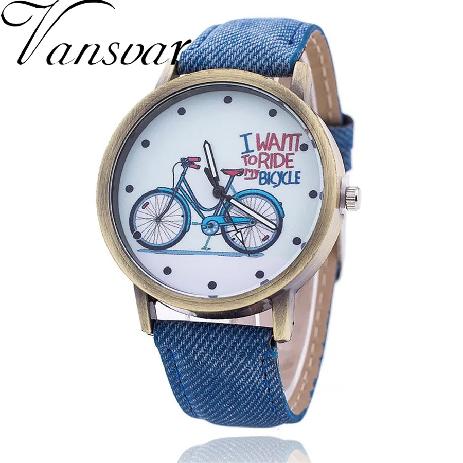 Дропшиппинг Винтаж женские часы с рисунком «велосипед» модные повседневные женские наручные кварцевые часы Relogio Feminino