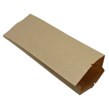 

30Pcs/Lot Open Top Kraft Paper Side Gusset Bag Heat Seal Food Snack Organ Pouches Bellow Pocket Package Pack Bags