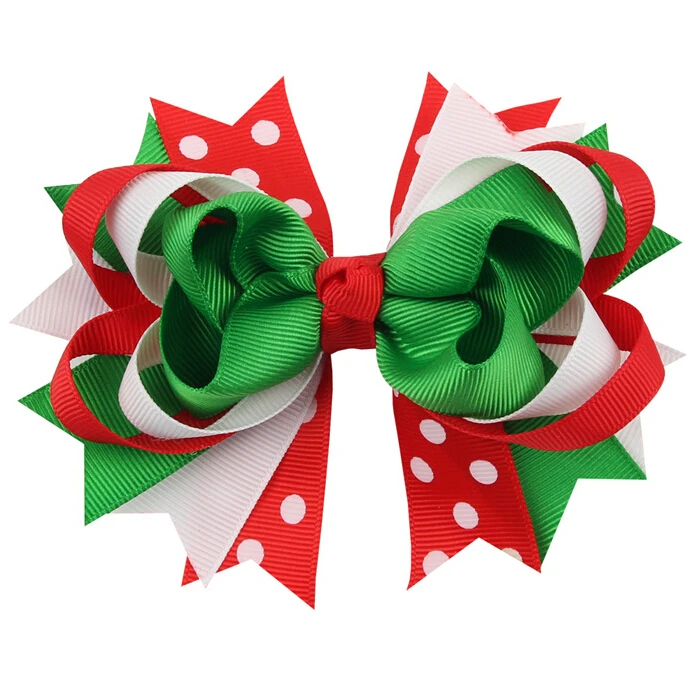Buy 100pcs Grosgrain Ribbon Christmas Hair Bow With