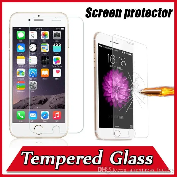 Закаленное стекло Для iPhone5 5C 5S 4S 6 7 6 S Плюс HD Ультра-тонкий экран протектор гвардии пленка передняя задняя крышка стекла фильм