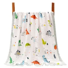 Детское одеяло, постельные принадлежности для новорожденных, муслиновое хлопковое Пеленальное Одеяло, 3 слоя, утолщенное газовое одеяло для новорожденных