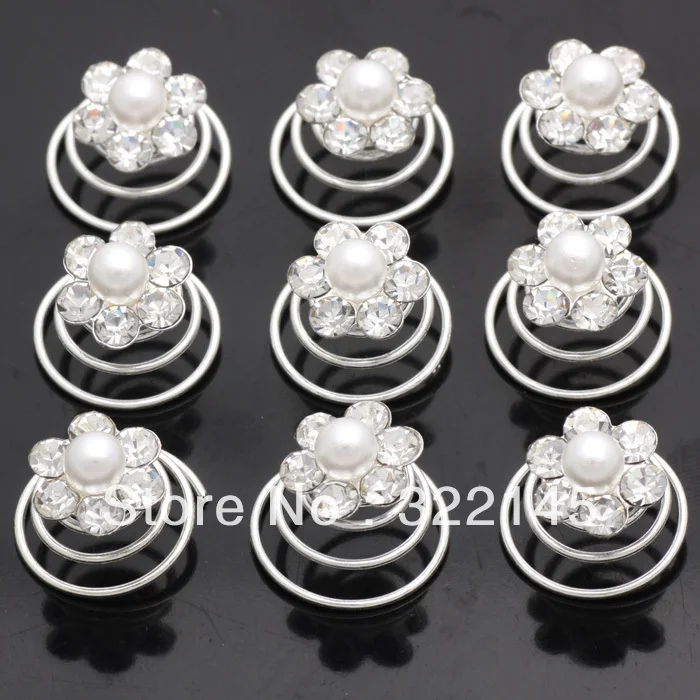 

Wholesale 500Pcs Fashion Wedding Bridal Crystal Pearl Twists Hair Pins New