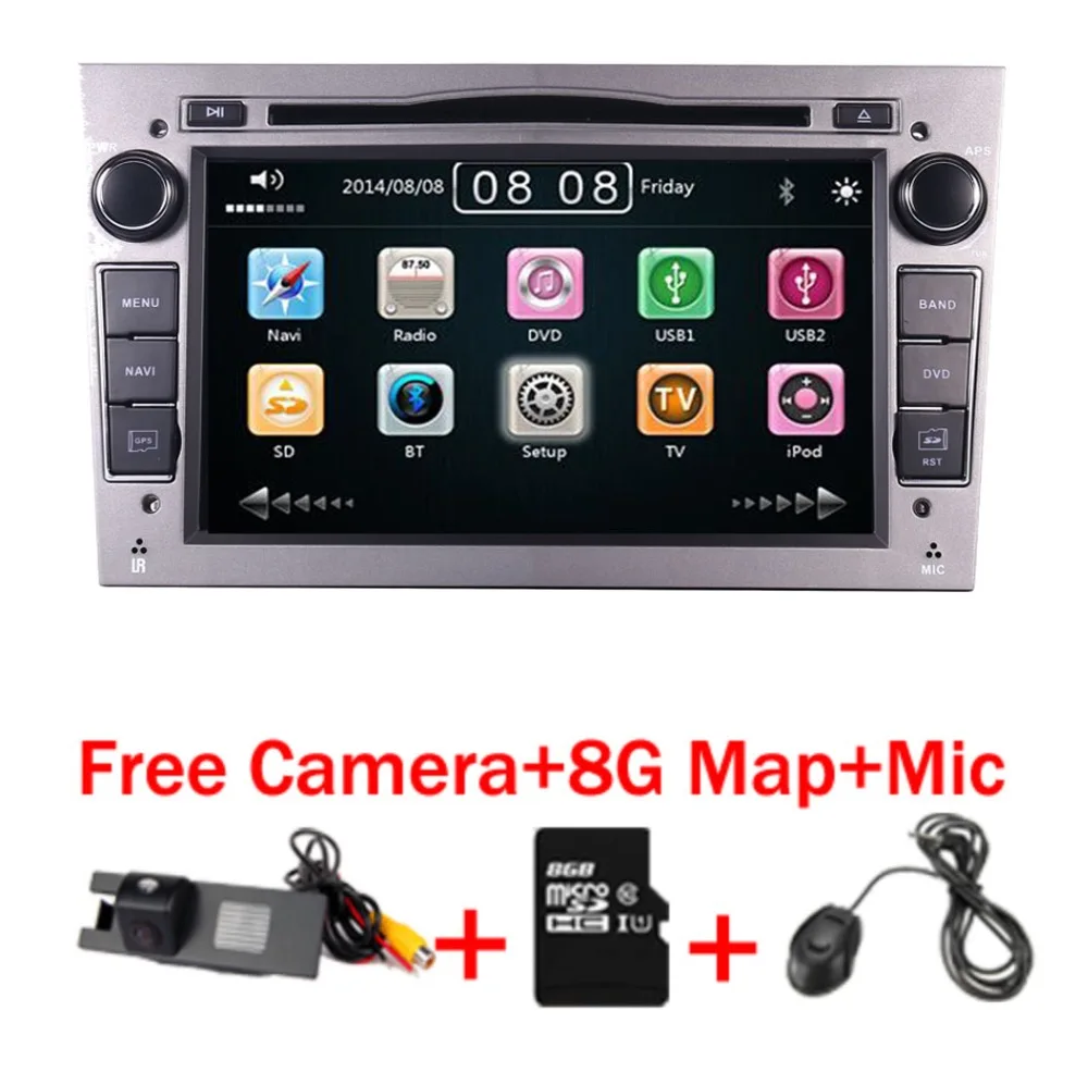 

2 Din Car DVD Player For Opel Astra Vectra Antara Zafira Corsa GPS Navigation Radio Audio Video USB SD Steering wheel control