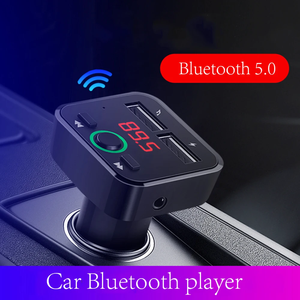

Car MP3 player smart Bluetooth 5.0 chip BT-C5 audio receiver fm transmitter hands-free phone voice reminder bluetooth car player