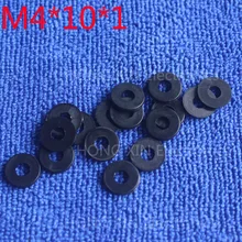 M4*10*1 1pcs Black Nylon Washer Plastic Flat Spacer Washer Thickness circular round Gasket Ring High Quality circular